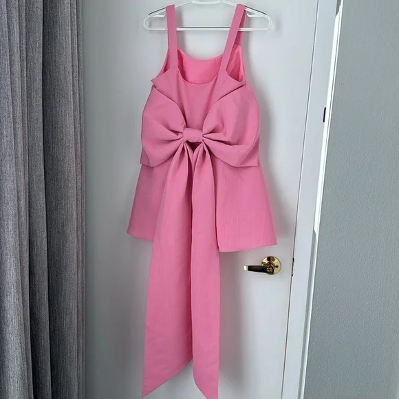 Loveshackfancy Pink Bow Spin Dress - Picture 4 of 7